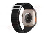 Correa de nylon negra para reloj inteligente Apple Watch Ultra 49mm, A2684